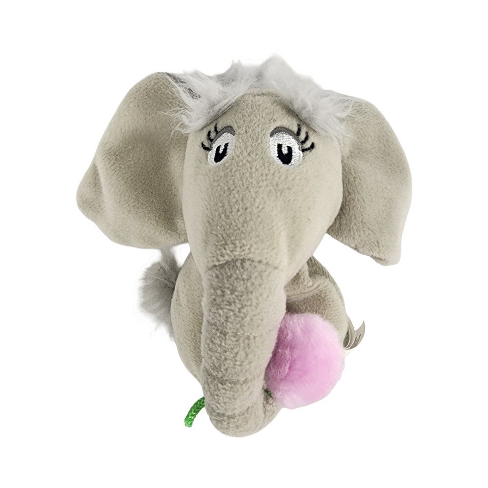 Dr Seuss Horton Hears‎ a Who Elephant Plush Grey with Pink Clover 6 Inch Toy